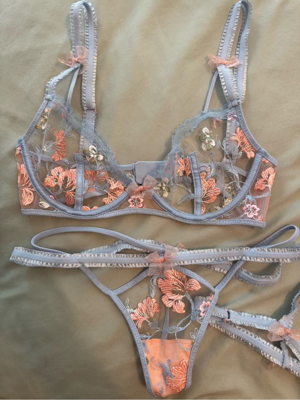 For Love & Lemons 3 Piece Lingerie Set - Picture 2 of 5
